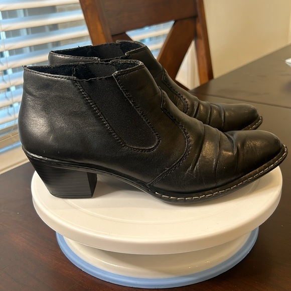 Rieker Western Ankle Bootie Slip on Black Women Size 7 - Picture 7 of 16